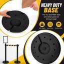 Geelin 6 Pack Crowd Control Stanchions Barriers, 9.8ft, Black Yellow