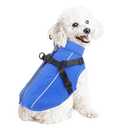 Dog Winter Coat Reflective Water-Resistant Jacket, Fleece Lined Windproof Puppy Coat with Back Zipper & D-Ring, Cold Weather Dog Coats for Small Medium Dogs (S, Blue)