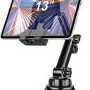 woleyi Cup Holder Car Tablet Mount, iPad Mount Holder for Car/Truck, 360 Rotation Adjustable Universal Tablet Stand Cradle Compatible with iPad Pro Air Mini, Galaxy Tabs, Cell Phones, 4.7-13" Devices