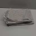 INFEI Plain Striped Cotton Linen Blended Dinner Cloth Napkins - Set of 12 (40 x 30 cm) - for Events & Home Use (Brown)