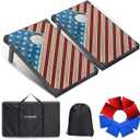 2x3 Cornhole Boards Set, Cornhole Outdoor Game Set - Corn Hole Toss Boards Set with 8 Cornhole Bags and 2 Cornhole Boards, Cornhole Sets for Adults Lawn Outside Backyard Games