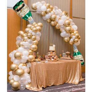 176PCS Champagne Bottle Balloons Balloon Garland Arch Kit, Happy New Year Years Decorations 2026, Balloon for Birthday Engagement Bachelorette Bride To Be Bridal Shower Party Decorations