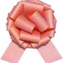 12" Large Gift Bow,1pcs Glitter Big Gift Bow Big Bow for Bike Bow for Present Bow for Large appliances,Bikes,Table Decorations and Party Events Decoration (Orange), Set of 3