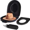 Hat Box Travel Fedora Case Universal Size Hat Carrier Storage Case
Easily Straps to Suitcase or Carried on Shoulders,Travelling Boxes Gift Idea for Men