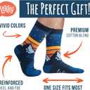 Lavley Outdoors Socks - Hiking and camping gifts for men and women - Great for nature lovers - Holiday or birthday gift (One Size, Id Rather Be in the Mountains)