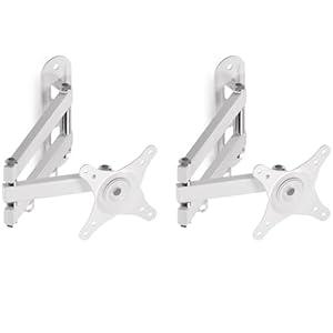 Suptek TV Wall Mount Swivel Tilt Rotation Full Motion Adjustable Articulating for Most 15-32 inch LED, LCD Monitor Wall Mount VESA 75, 100, White, 2 Packs (MA2720W-2)
