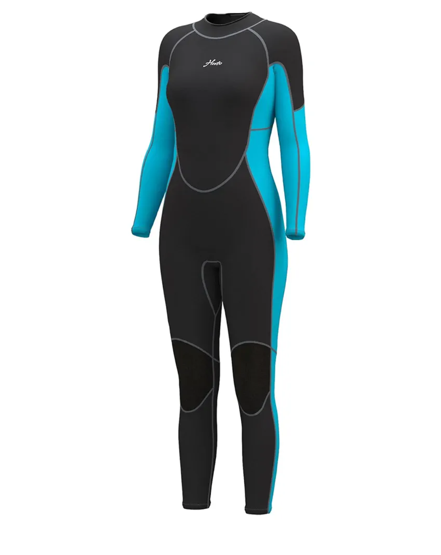 Hevto Women Wetsuit 3/2mm Neoprene Wet Suit Keep Warm in Cold Water for Surfing Swimming Diving blue Size 10