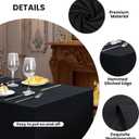 Ascoza 2 Pack Fitted Tablecloth for 6 Foot Rectangle Tables 72 x 30 Inch Black Table Covers Water Resistant Polyester Table Cloth for Wedding, Parties,Display, Trade Show (Black)