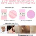 Yiclick Exfoliating Washcloth Towel - Exfoliating Body Scrubber, Loofah Wash Sponge - Korean & Japanse & African Washcloth - Soft + Rough Exfoliating Back Scrubber - for Senstive and Rough Skin, Pink