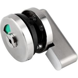 Indicator Lock, Privacy Door Lock Vacant/Engaged Chrome Latch Rotating Door Bolt Partition for Public Restroom Toilet Dressing Room (Silver)