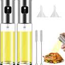 Oil Sprayer for Cooking Olive Oil Sprayer Mister for Air Fryer Vegetable Vinegar Oil Portable Mini Kitchen Gadgets for Baking,Salad,Grilling,BBQ,Roasting (2 Pack)