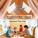 Capybara Kids Play Tent with Ball String Lights, Girls Boys Playhouse Gift, 47" x 39" x 51"