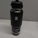 Hydro Flask Travel Water Bottle - Insulated Stainless Steel - Wide Straw Lid, Non Spill, Leakproof in 32 Oz Black