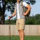 2 x Men's Cargo Shorts Drawstring Classic Chino Stretch Shorts with 6 Pockets