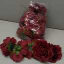 Red Roses Artificial Flowers Bulk Mini Rose Artificial Flower Heads Silk Red Fake Roses Heads Real Looking Silk Rose Mini Red Roses Heads Artificial Flowers for Crafts Home DIY Decor