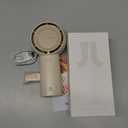 JISULIFE Handheld Portable Turbo Fan [16H Max Cooling Time], 4000mAh USB Rechargeable Personal Battery Operated Mini Small Pocket Fan with 5 Speeds for Travel/Outdoor/Vacation/Concerts - Brown