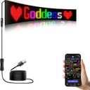 LED Sign - APP Control DIY Programmable Custom Sign Waterproof Flexible USB 5V 2A LED Open Sign Scrolling&Stationary Display for Window Ads,Parties Weddings Store Bar Hotel NEMGOME (27x5in, Black)