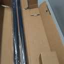 Ivilon Drapery Treatment Window Curtain Rod - Square Design 1 1/8 Rod. 72 to 144 Inch. Black