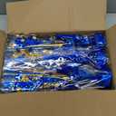 6 Pack Metallic Foil Spray Table Centerpiece Decoration Star Brust Glitter Table Topper Decor for Birthday Graduation Holiday Christmas New Year's Eve Celebration Party Supplies Gold and Blue