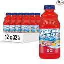 2x Hawaiian Punch Fruit Juicy Red Fruit Juice Drink, 32 Fl Oz Bottle (Pack Of 12), Caffeine-free, Carbonation-free, Gluten-free, Excellent Source Of Vitamin C, Less Than 100 Calories , Best By 09/10/26