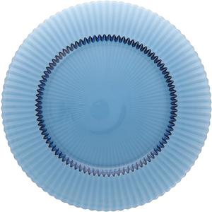 Fortessa Archie Glass, 10.6 Inch Dinner Plate (Set of 4), Cornflower Blue