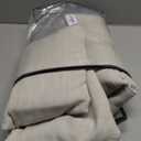 Beige Linen Curtains 96 Inches Long Pinch Pleated 2 Panels Living Room Bedroom Memory Trained Semi Sheer Neutral Flax Pinch Pleat Drapes with Hooks Rings Light Filtering Window Curtain 40x96