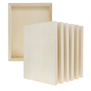 Bright Creations 6 Pack Unfinished 9x12 Wood Canvas Boards for Painting - Blank Deep Cradle (0.87 Inches Thick) - Wood Blanks Canvas Panel Boards - Wooden Signs for Crafts