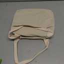 Lunch Bag Women with Shoulder Strap【Large Capacity】【Strengthen Insulation】【Durable ＆ Waterproof】 Corduroy Lunch Tote Bag, Reusable Insulated Lunch Box/Cooler for Women/Girl/Men, Beige+Sticker