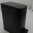 Cesun Small Bathroom Trash Can with Lid Soft Close, Step Pedal, 6 Liter / 1.6 Gallon Stainless Steel Garbage Can with Removable Inner Bucket, Anti-Fingerprint Finish (Matt Black)