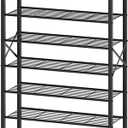 YATINEY 12 Tier Shoe Rack, Large Capacity Shoe Storage Organizer Holds 48 Pairs, Sturdy and Stable, for Entryway, Hallway, Closet, Dorm Room, Rustic Brown SS12BR, 27.8" x 10.8" x 79.3"