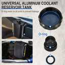 Universal Coolant Overflow Tank,Aluminum Radiator Overflow Tank,Coolant Reservoir Tank,Coolant Radiator Tank,Expansion Tank Recovery Water Tank Reservoir 2L-Black