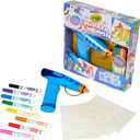 Crayola Marker Airbrush Spray Art Kit, Battery-Powered Sprayer with 8 Washable Markers & 5 Stencils, DIY Craft Set, Ages 6+