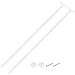 uxcell 2Pcs 29"-53" Draw Rod for Cordless Blinds, Telescopic Rod to Pull Window Shades Up and Down, Clothes Hanger Hook Pole, Aluminum Alloy Blinds Tilt Wand for Roller Shades, White, 28.74 inches x 2.24 inches