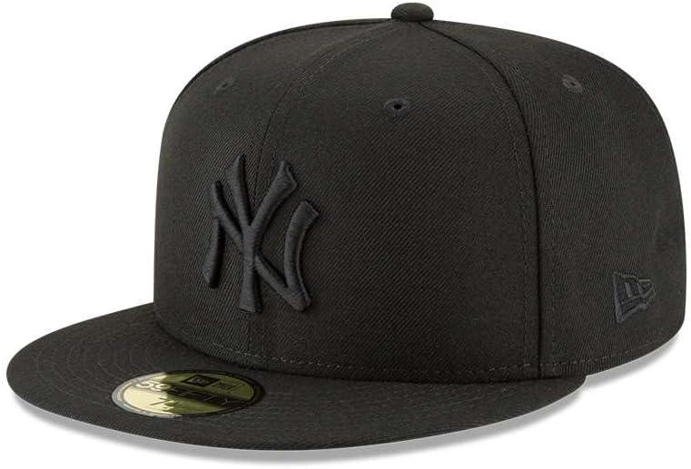 New Era Los Angeles Dodgers 59Fifty Fitted Hat, Adult, Black/White (7 1/4)