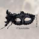 Mikovivi Black Masquerade Mask for Women, Elegant Lace Venetian & Mardi Gras Dress Outfits Masks for Halloween Costume Party Ball Prom