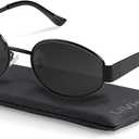 livho 2025 Trendy Oval Sunglasses - Stylish Polarized Shades for Everyday - Retro Metal Frames