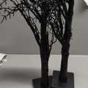 Halloween Decorations Indoor 2 Pack 24 Inch Halloween Black Tree with 24 Purple Lights, Timer/USB/Battery Operated Tabletop Lighted Halloween Spooky Tree for Halloween Table Decor Home Indoor Party