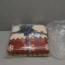 EVENHUG Christmas Couch Cover for for 3 Cushion Couch Festival Decorations Sofa Cover for Dogs Snow Washable Furniture Protector Cover with Non Slip and Elastic Straps for Pet Cat (Sofa)