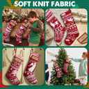 6 Pack Personalized Christmas Stockings Bulk, Large 18" Knit Custom Hanging Stockings - Family Stockings Decor for Holiday Christmas Tree Decoration