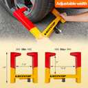 KAYCENTOP Universal Weel Lock Clamp, Wheel Chock Lock, Tire Lock Anti Theft Wheel Lock, Great Deterrent Bright Color, for Trailers SUV Boats Atvs Motorcycles Golf Cart, 3 Keys