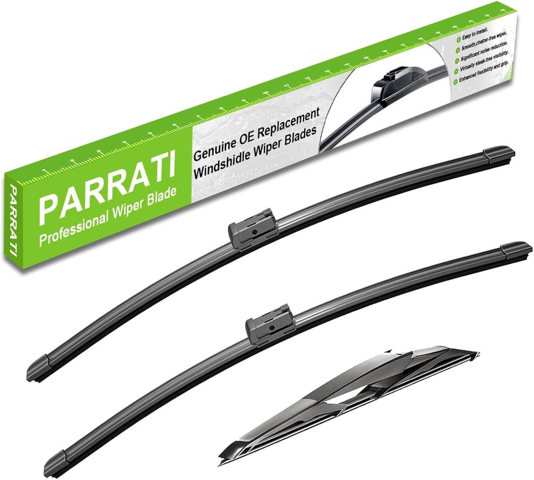 PARRATI Windshield Wipers for ML350 2012-2015/GLE350 2016-2017,26"+23" Front and 12" Rear,OEM Replacement Wiper Blades,Quiet & Streak-Free(Set of 3)