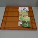 drizzle Travel Mahjong Set 4 in 1 with Mahjong Table - 146 Tiles Portable Size Mah-Jongg - Poker Size Drawings Fish & Shrimp & Crab Drawings - Travel Board Games Dormitories