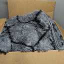 ONASAR 8x10 Area Rugs for Living Room, Fluffy Grey and Black Bedroom Rug, Geometric Boho Large Soft Plush Shaggy Fuzzy Floor Carpet for Nursery Kids Classroom Playroom Dorm Home Decor