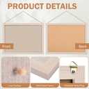 Teling 9 Pack Wood Bulletin Boards with Linen 12''x 16'' Cork Board for Walls with 90 Pushpin Decorative Wood Framed Display for School Office Home Decor (Brown)