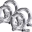 EVIL ENERGY 4PCS V Band Clamp with Flange Male Female 304 Stainless Steel (2")