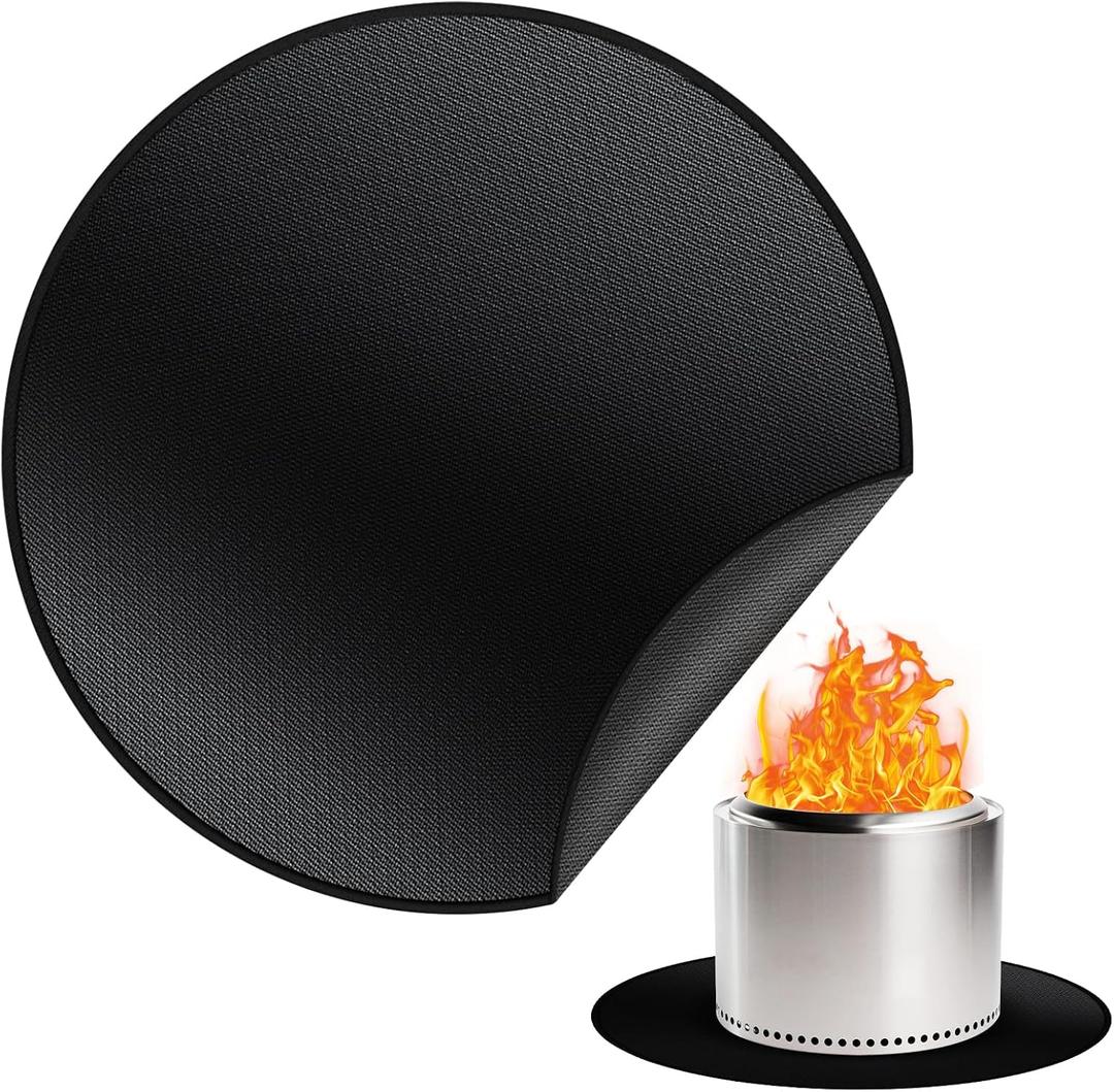 38Fire Pit Mat for Bonfire,Reusable Under Grill Mats for Outdoor Grill&Deck Fireproof, Oil-Proof fire Pit mats for Deck Patio Grass Outdoor Grill Accessories.