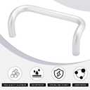 MorningRo Offset Door Pull Commercial Door Handle 10" Center to Center Aluminum 90 Degree 1" Diameter Through Bolt Mounting for 1-3/4" Gate, Clear Anodized Finish