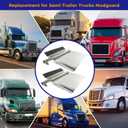 24 in x 24 in Stainless Steel Quarter Mud Flap Set Replacement for Semi Truck