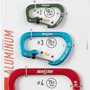 Nite IZE Slidelock Aluminum Locking Carabiner - Keychain Carabiner with Locking Gate - Carabiner Clip for Keys, Camping Accessories, & More - Assorted Sizes, Assorted Colors (2 Pack)