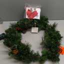 Green Christmas Wreath with Pine Cones, Berry Clusters & Abundant Branches - 24"(16' Frame) Winter Wreath Hanging Decor